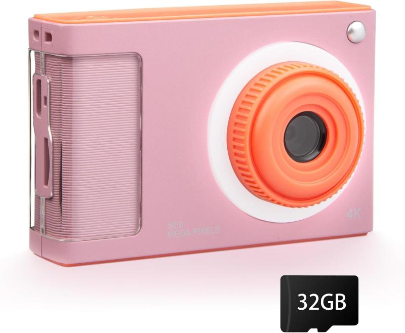 Skorter | 1080P Kids Camera with 32GB Card, 48MP 8X Zoom Digital Point-and-Shoot Camera