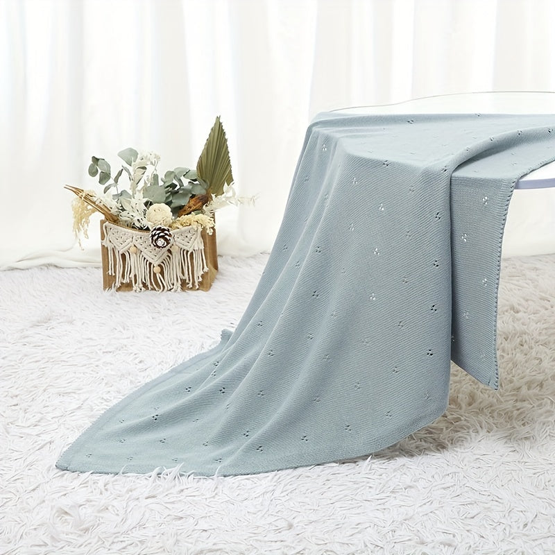 Skorter | Baby Knitted Solid Color Blanket, Stroller Cover Air-Cooled Blanket Easter Gift, Halloween, Christmas Gift