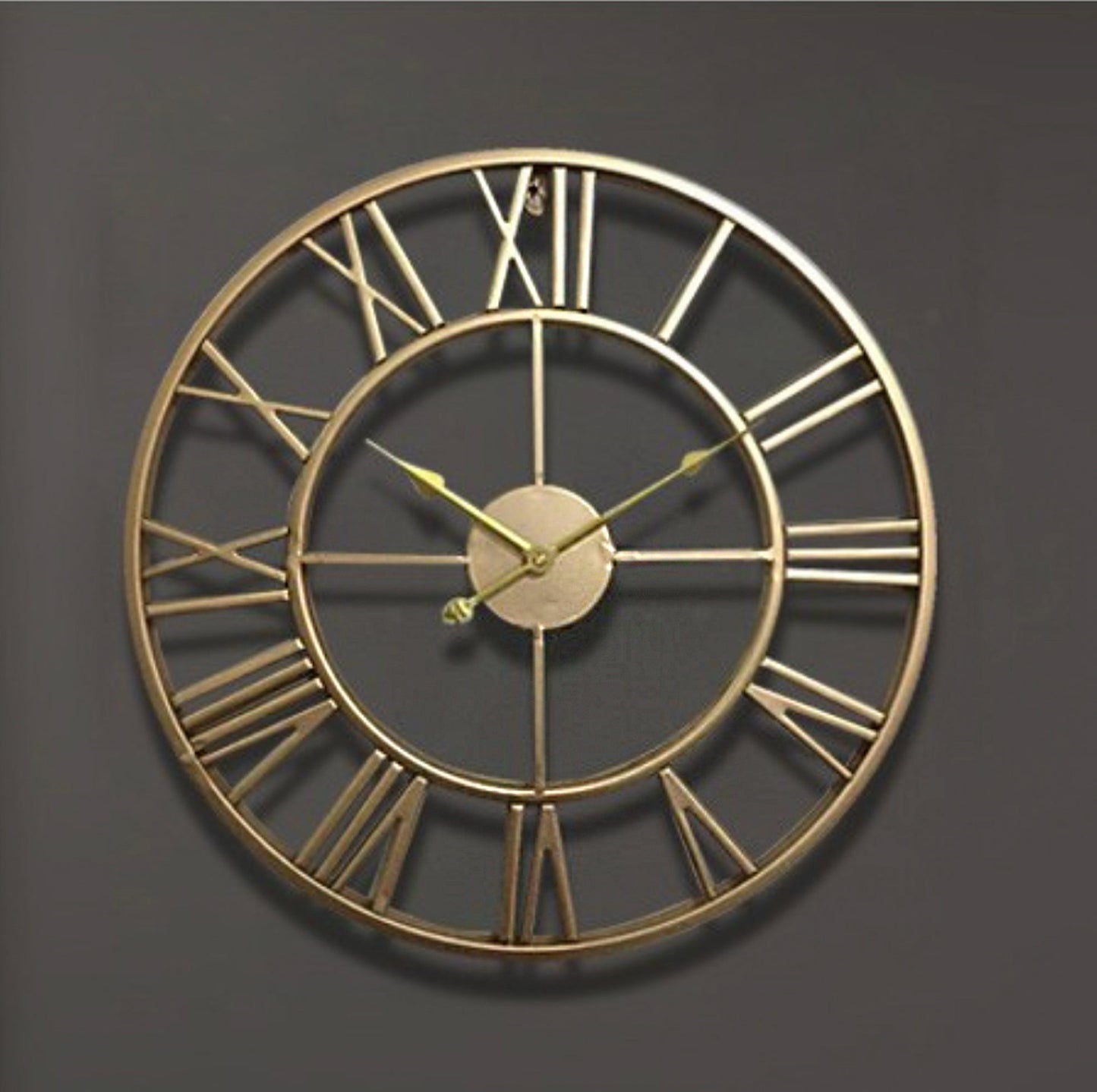 Skorter | Golden or bronze skeleton wall clock