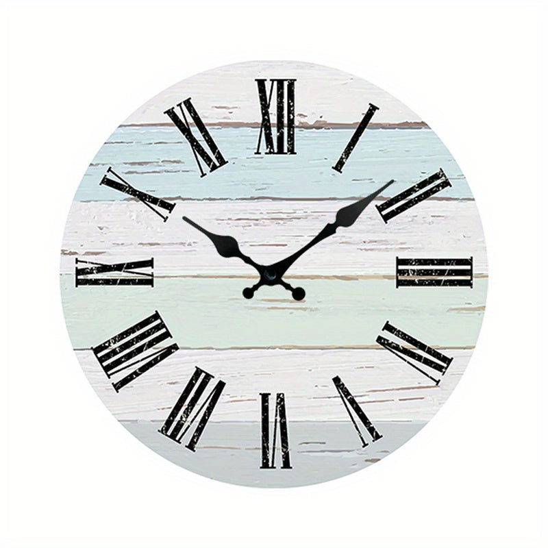 Skorter | Nautical Wall Clock - Silent Round Clock, Blue Theme for Outdoor and Indoor