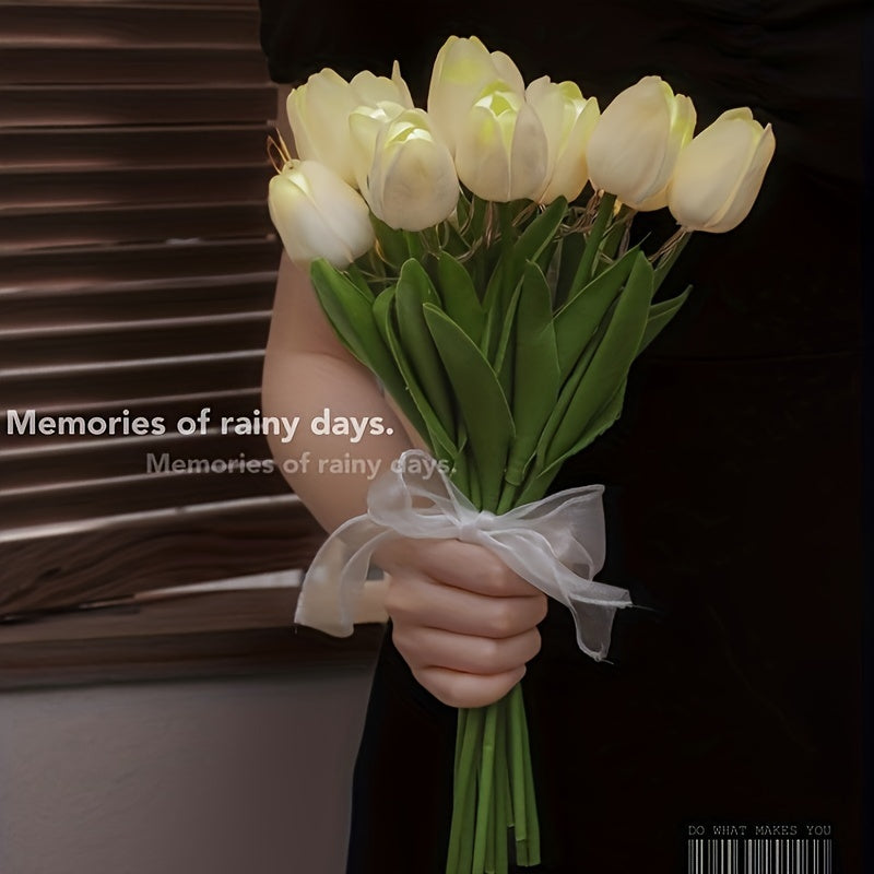 Skorter | LumiBloom - 10 Pieces Tulip LED Lamps, Handmade Bouquet Table Lamps, Perfect