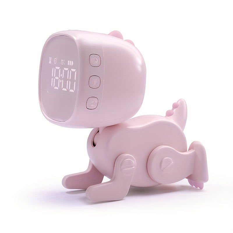 Skorter | TimeDino - Slim Cartoon Alarm Clock with USB Charging Port