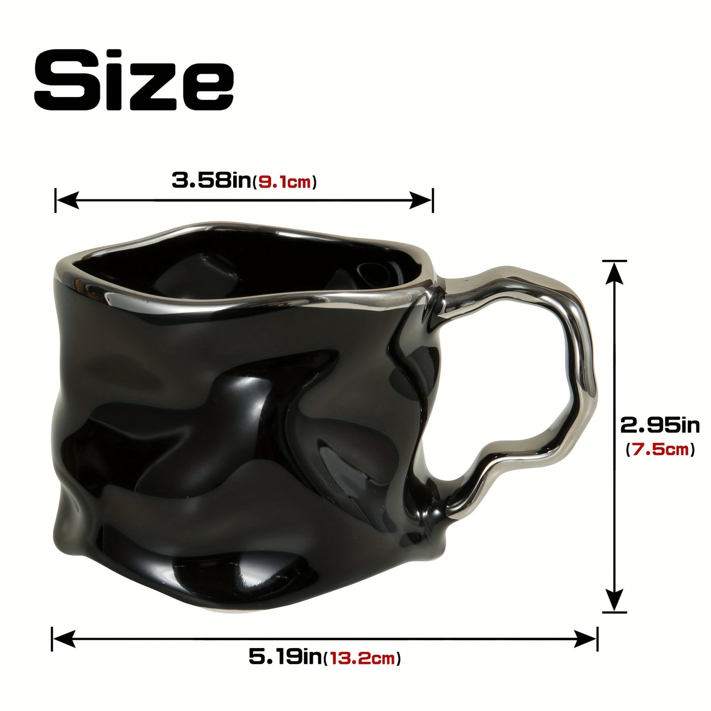 Skorter | CreArt Mug – Handmade Ceramic Coffee Mug with Unique Crinkled Design