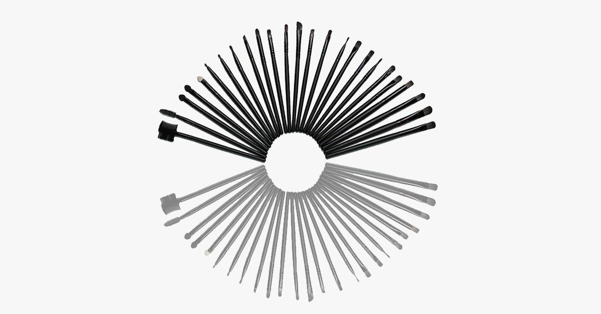 Skorter | Black Makeup Brush Set with 32 Brushes and Case – A Complete Makeup Savior