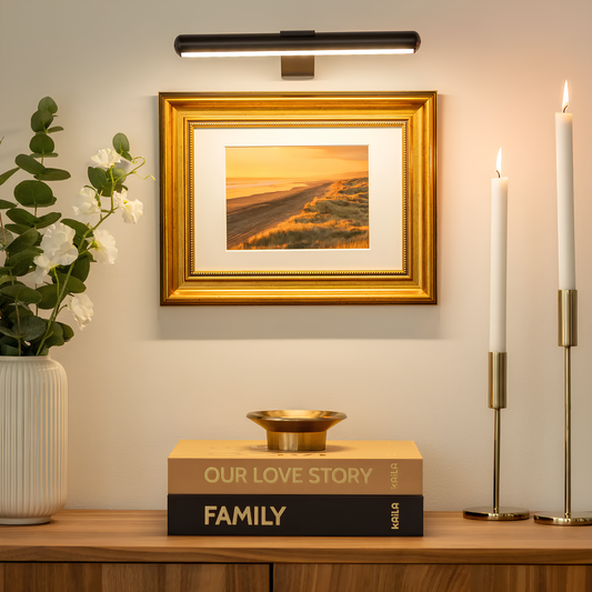 Skorter | ArtGlow Wireless LED Picture Light – Rechargeable Wall Lamp with Remote & Adjustable Dimming