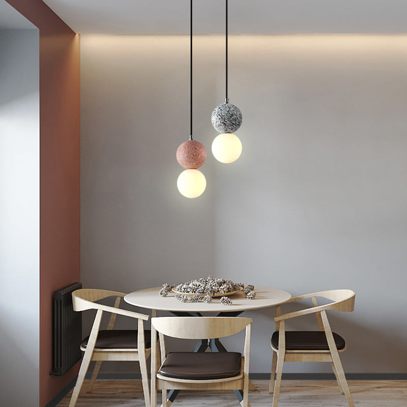 Skorter | Aurora Small Modern LED Ceiling Lamps - Black and White Glass for Dining Table