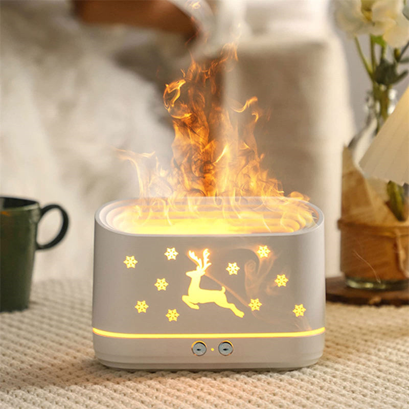 Skorter | Elk Flame Air Humidifier Diffuser Quiet Household Atmosphere Lamp