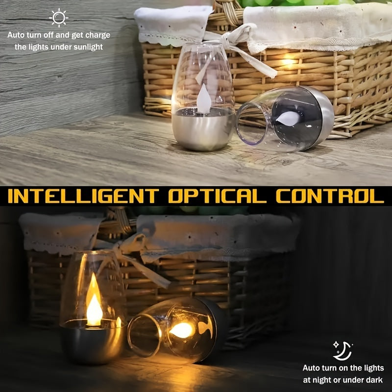 Skorter | SolarCandle - LED Tealight on Solar Energy, Decorative Warm White Light Lamp