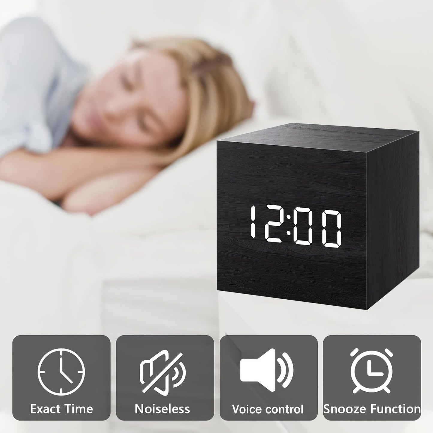 Skorter | WoodTime - Wooden Alarm Clock with LED Display