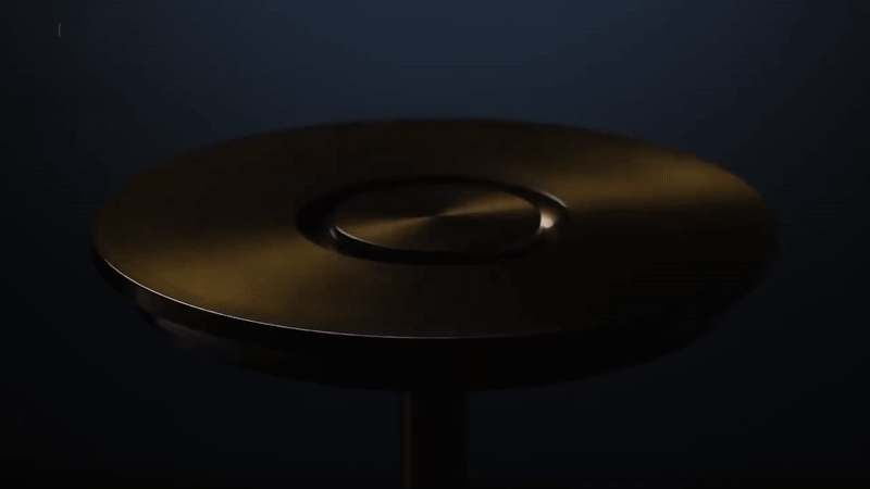 Skorter | Cordless Rechargeable Modern Aura Table Lamp with Touch Controls | Wireless LED Light for Modern Side Tables and Office Desks | Minimalist Table Lamp