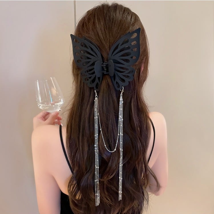 Skorter | Tassel butterfly hair clip