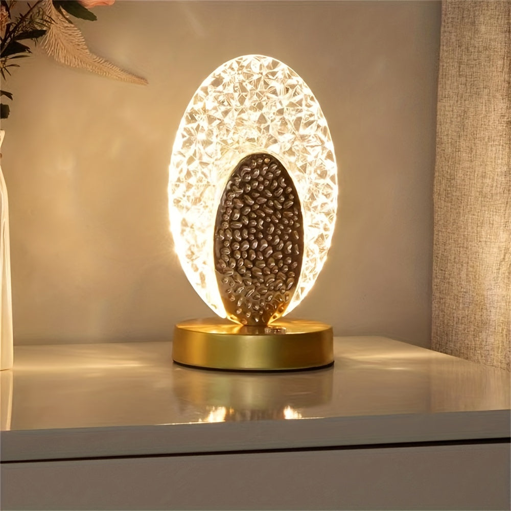 Skorter | FeatherLamp - USB Touch Table Lamp with Peacock Feather Design, Infinite Dimmable LED Light
