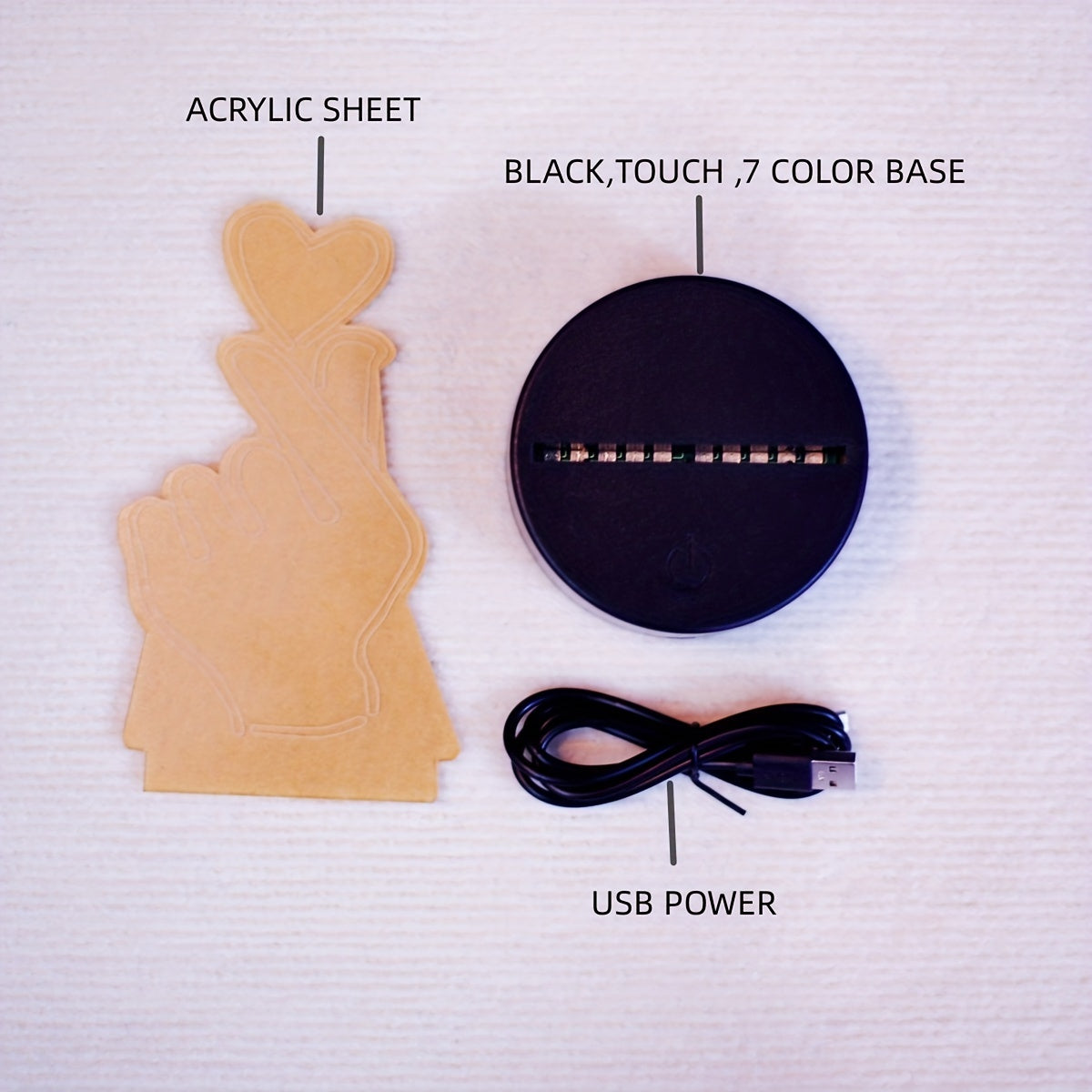 Skorter | IllumiHeart - 7-color LED Night Light with Touch Control