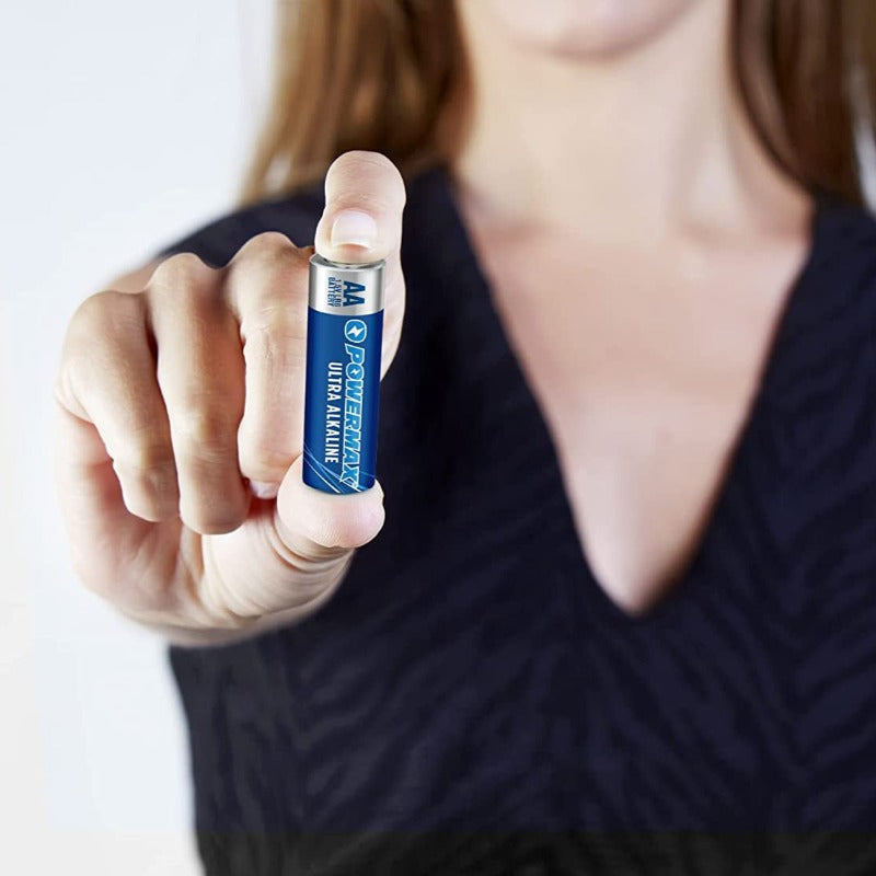 Skorter | 100-pack AA batteries, ultra long-lasting alkaline battery, 10-year shelf life, reclosable packaging