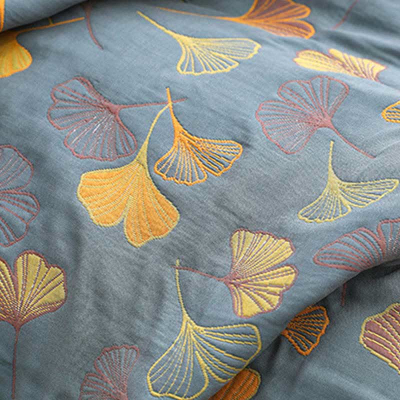 Skorter | LeafNest - Soft Cotton Bed Linen with Leaf Motif