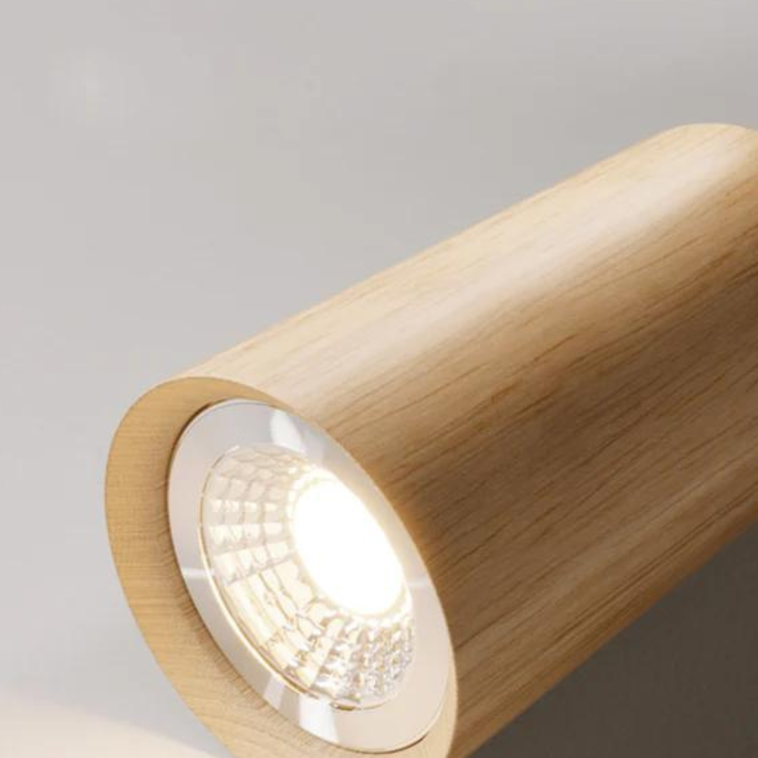 Skorter | EcoLux Adjustable Wooden Ceiling Spotlight with LED Bulb Included
