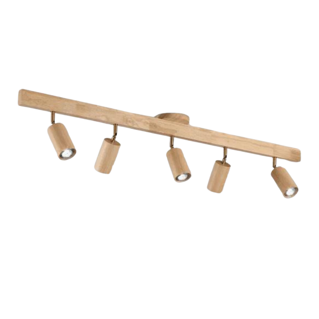 Skorter | EcoLux Adjustable Wooden Ceiling Spotlight with LED Bulb Included
