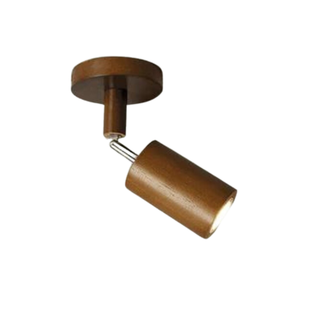 Skorter | EcoLux Adjustable Wooden Ceiling Spotlight with LED Bulb Included