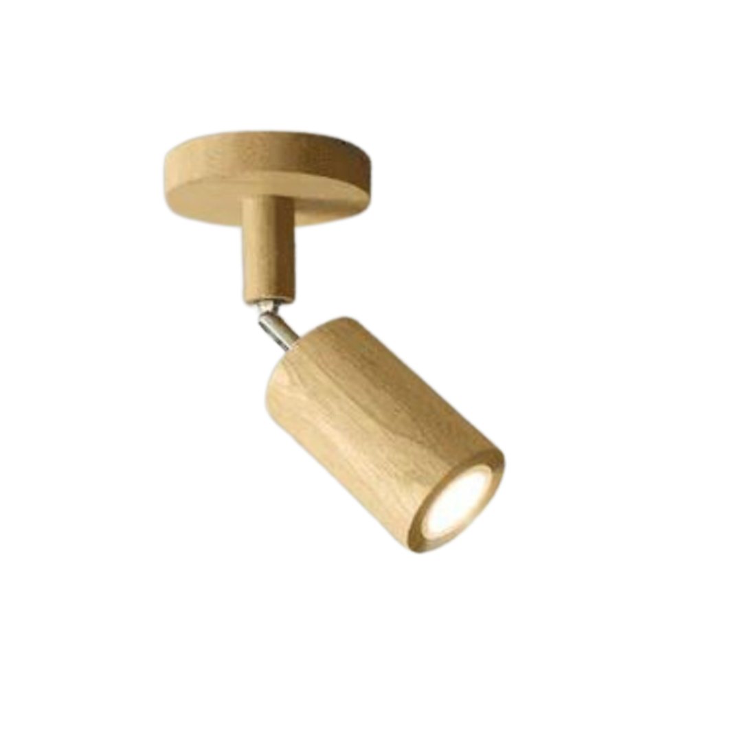 Skorter | EcoLux Adjustable Wooden Ceiling Spotlight with LED Bulb Included