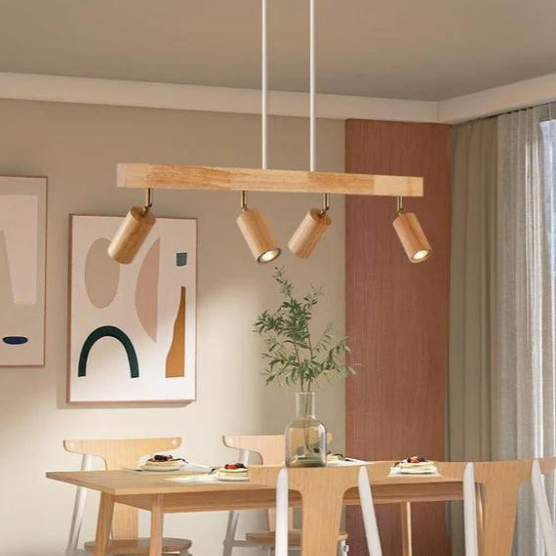 Skorter | EcoLux Adjustable Wooden Ceiling Spotlight with LED Bulb Included