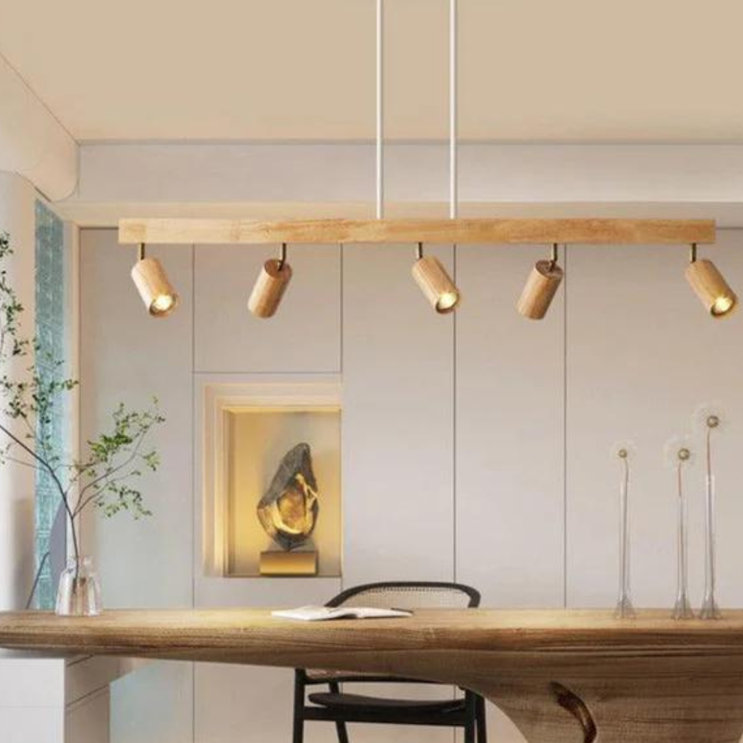 Skorter | EcoLux Adjustable Wooden Ceiling Spotlight with LED Bulb Included