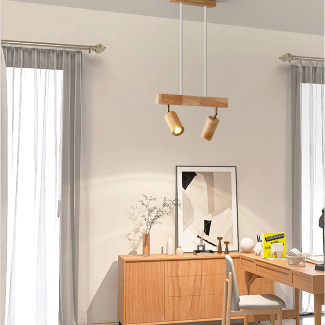 Skorter | EcoLux Adjustable Wooden Ceiling Spotlight with LED Bulb Included