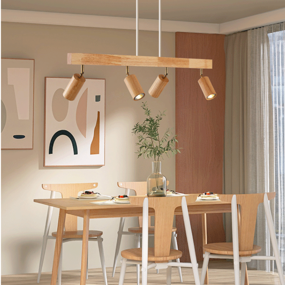 Skorter | EcoLux Adjustable Wooden Ceiling Spotlight with LED Bulb Included