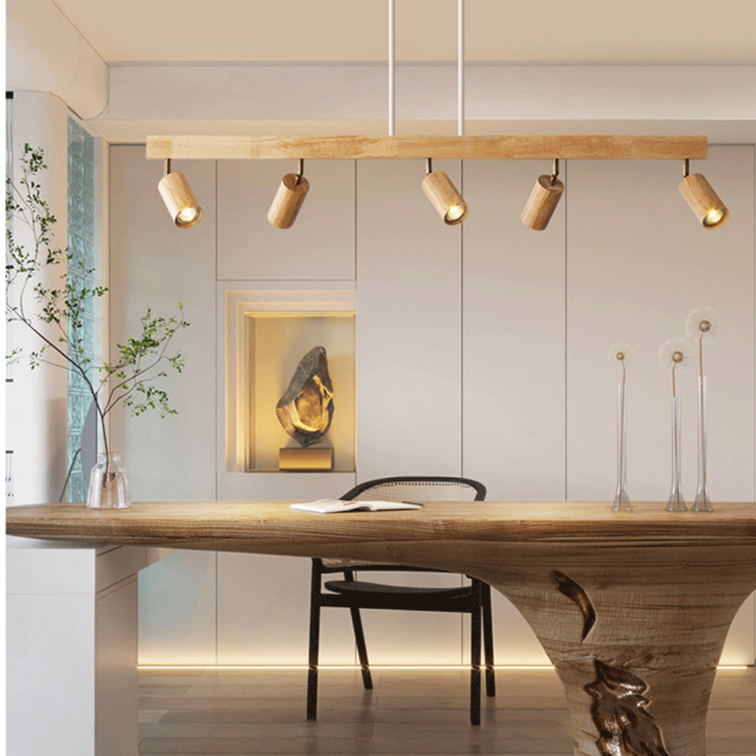 Skorter | EcoLux Adjustable Wooden Ceiling Spotlight with LED Bulb Included