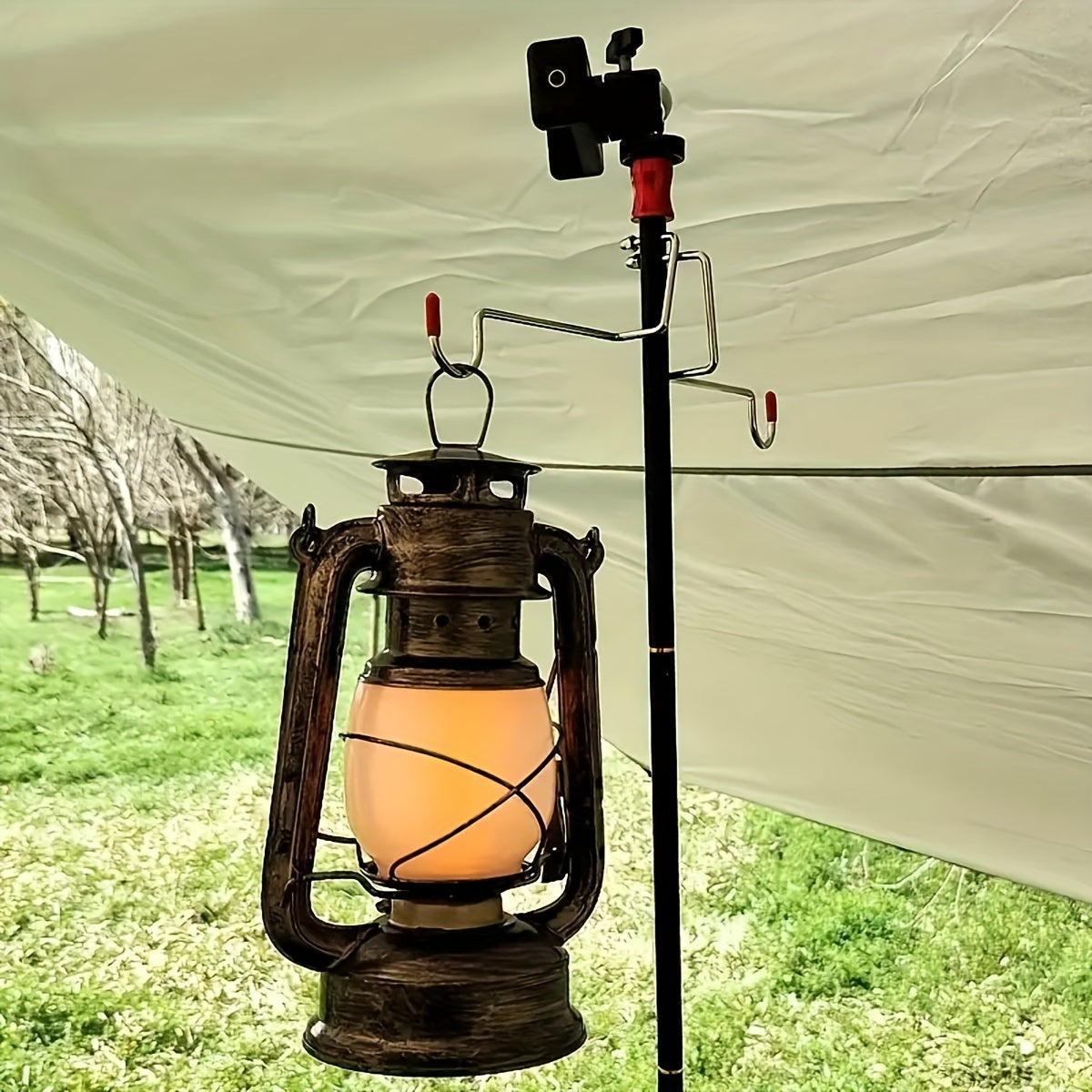 Skorter | RetroLantern - Rechargeable LED lantern with flame effect, antique copper finish