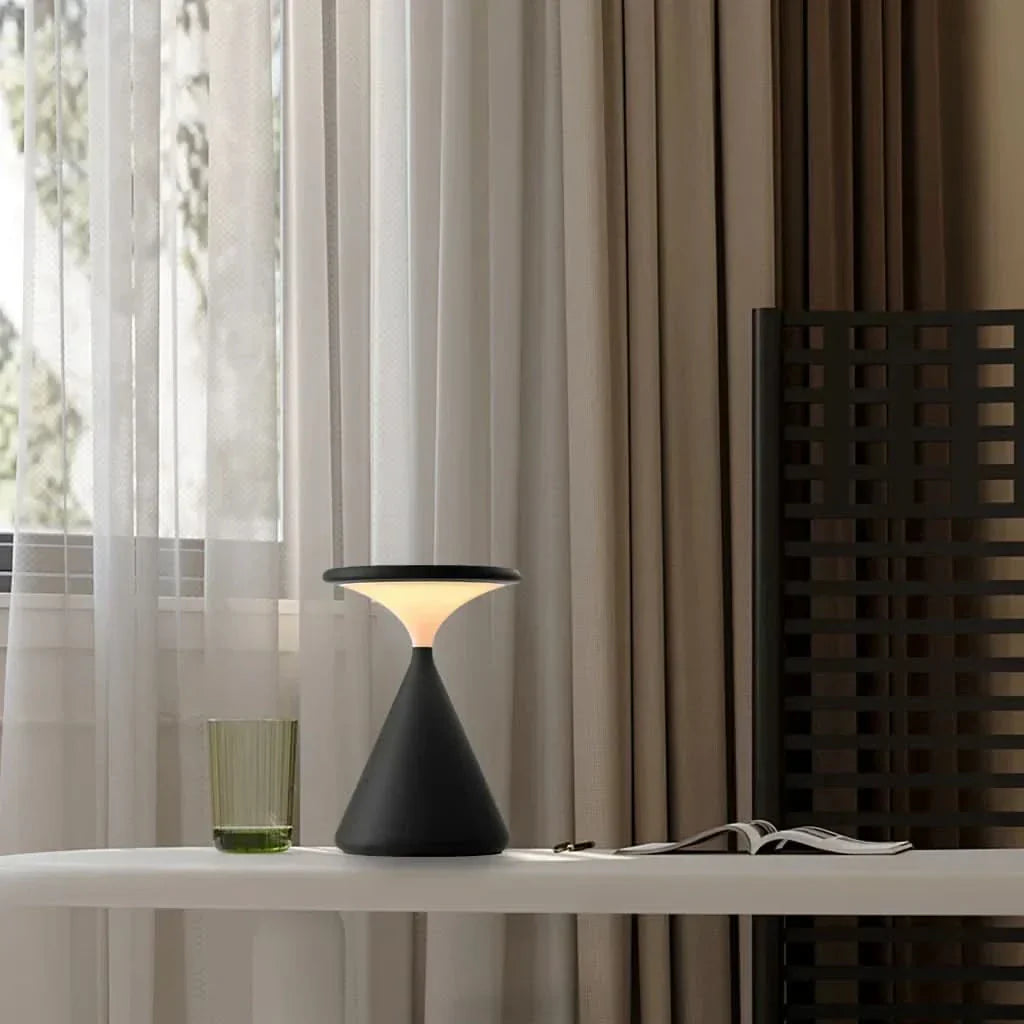 Skorter | Hourglass Cordless LED Table Lamp with Touch Dimmer