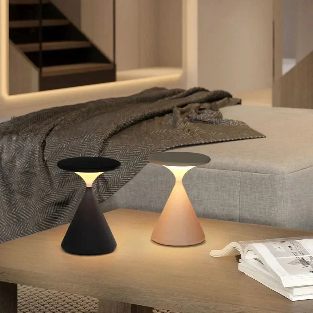 Skorter | Hourglass Cordless LED Table Lamp with Touch Dimmer