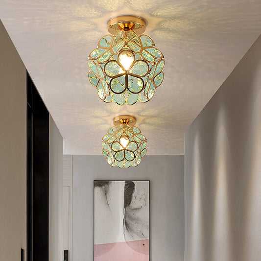 Skorter | Artistic Glass Ceiling Lamp with Flower Pattern - FlowerHall