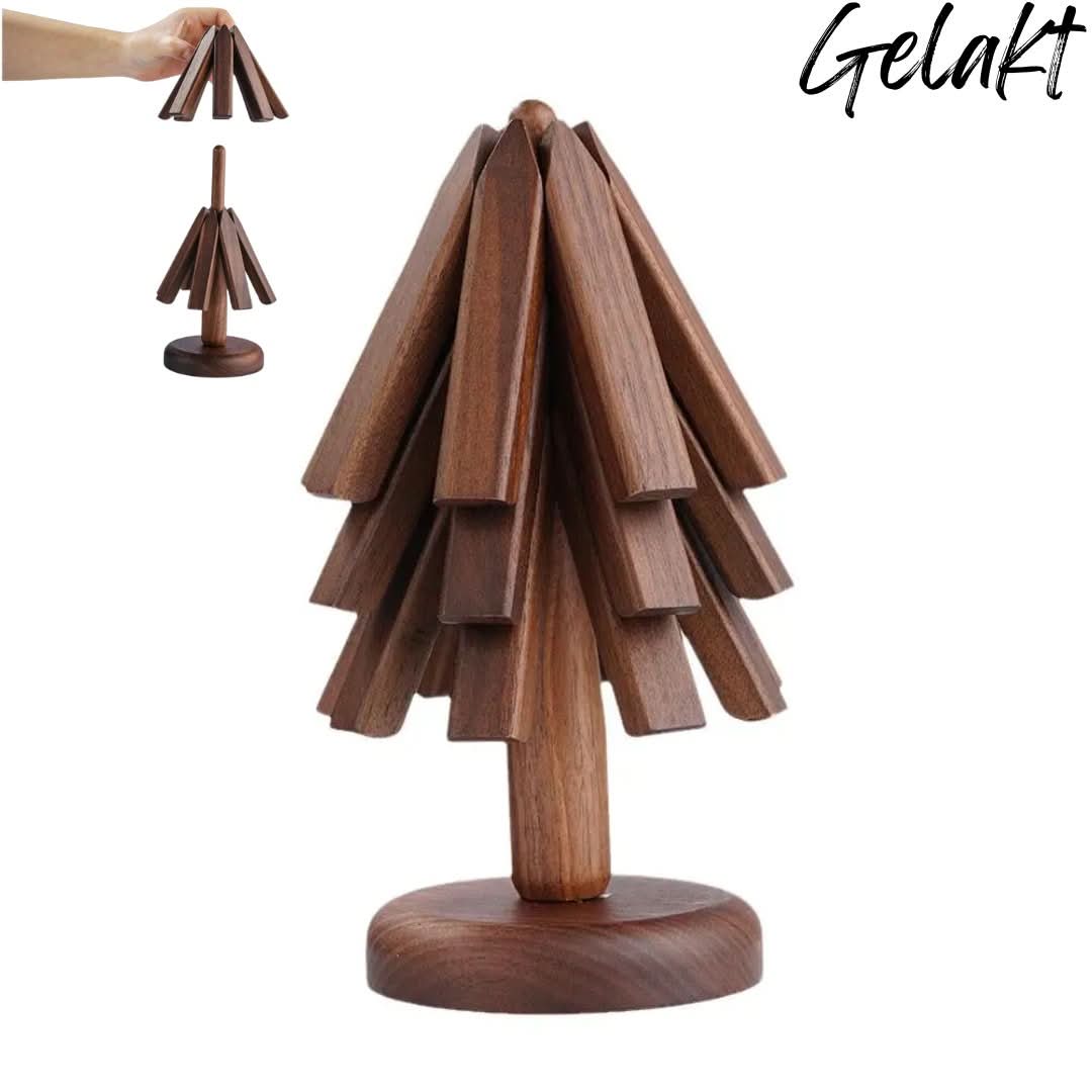 Skorter | Artistic Walnut Wood | Table Mats Set