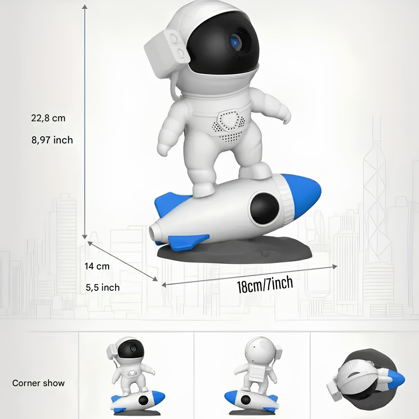 Skorter | Astronaut Projector Lamp - AstroGlow