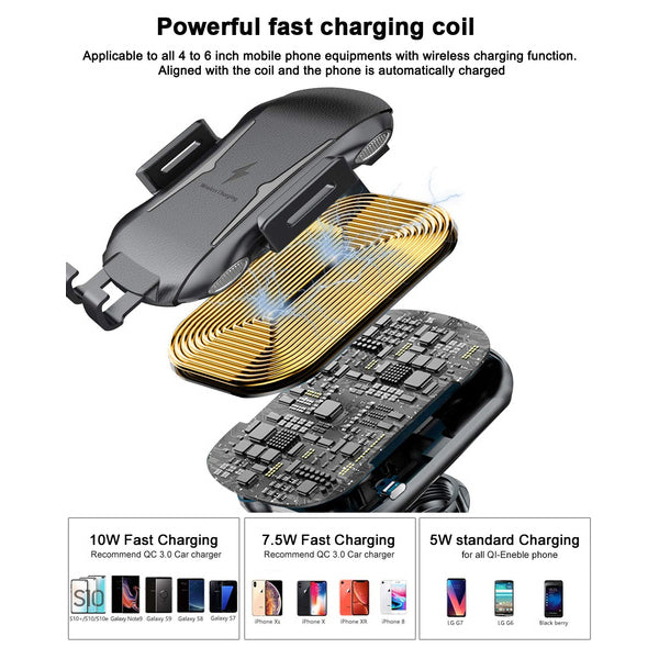 Skorter | Automatic Clamp-Free Wireless Car Charger Mount