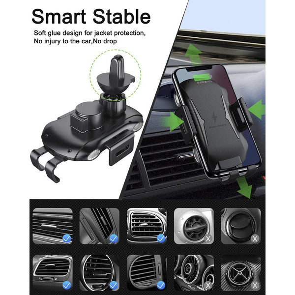 Skorter | Automatic Clamp-Free Wireless Car Charger Mount