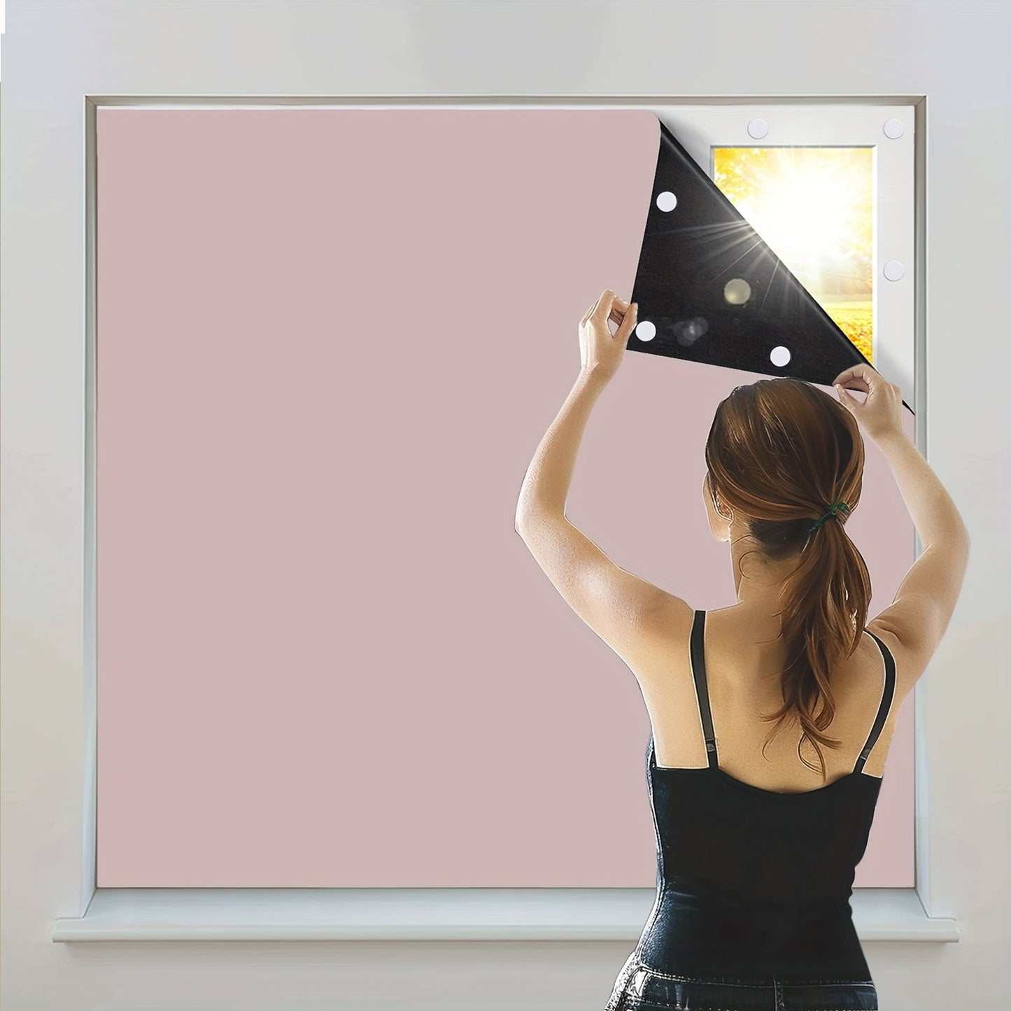 Skorter | 1 Piece Darkening Curtains - Portable Darkening Blinds, Window Decoration for Living Room and Bedroom