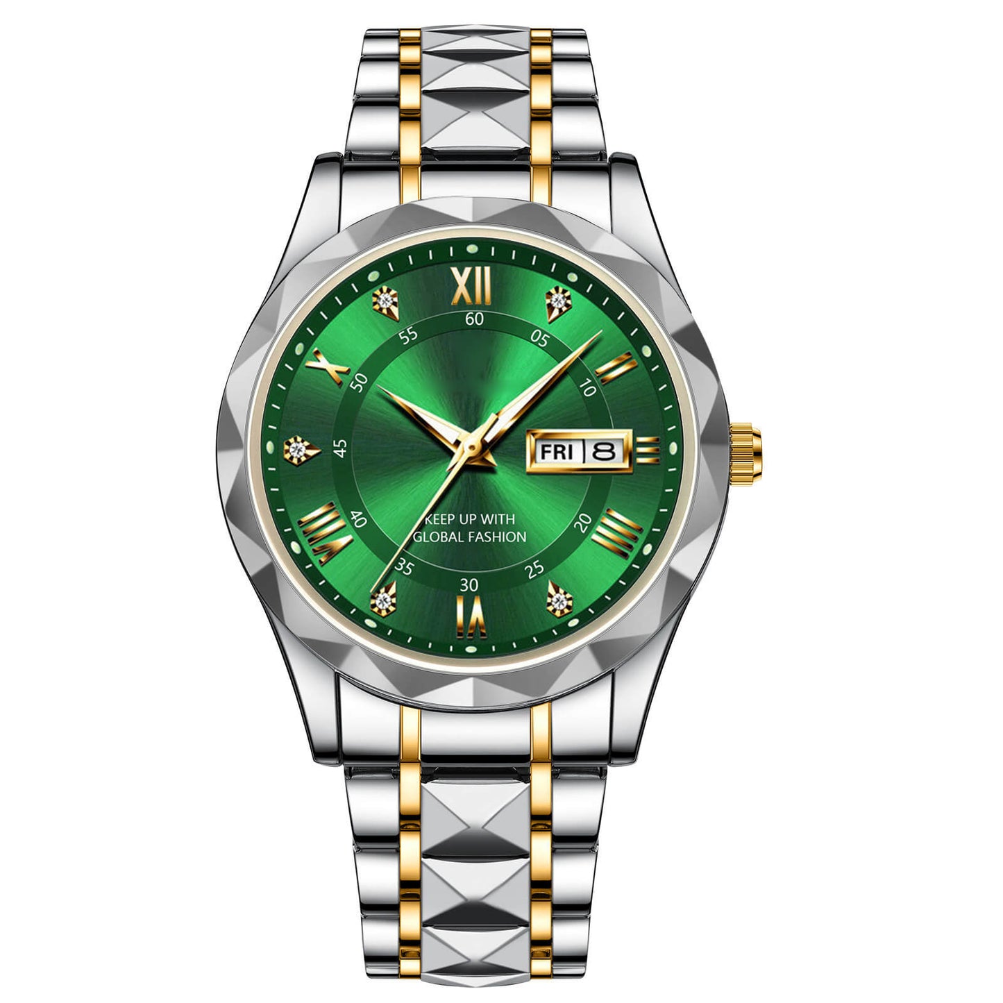 Skorter | Waterproof Luminous Stainless Steel Two-tone Quartz Men's Watch