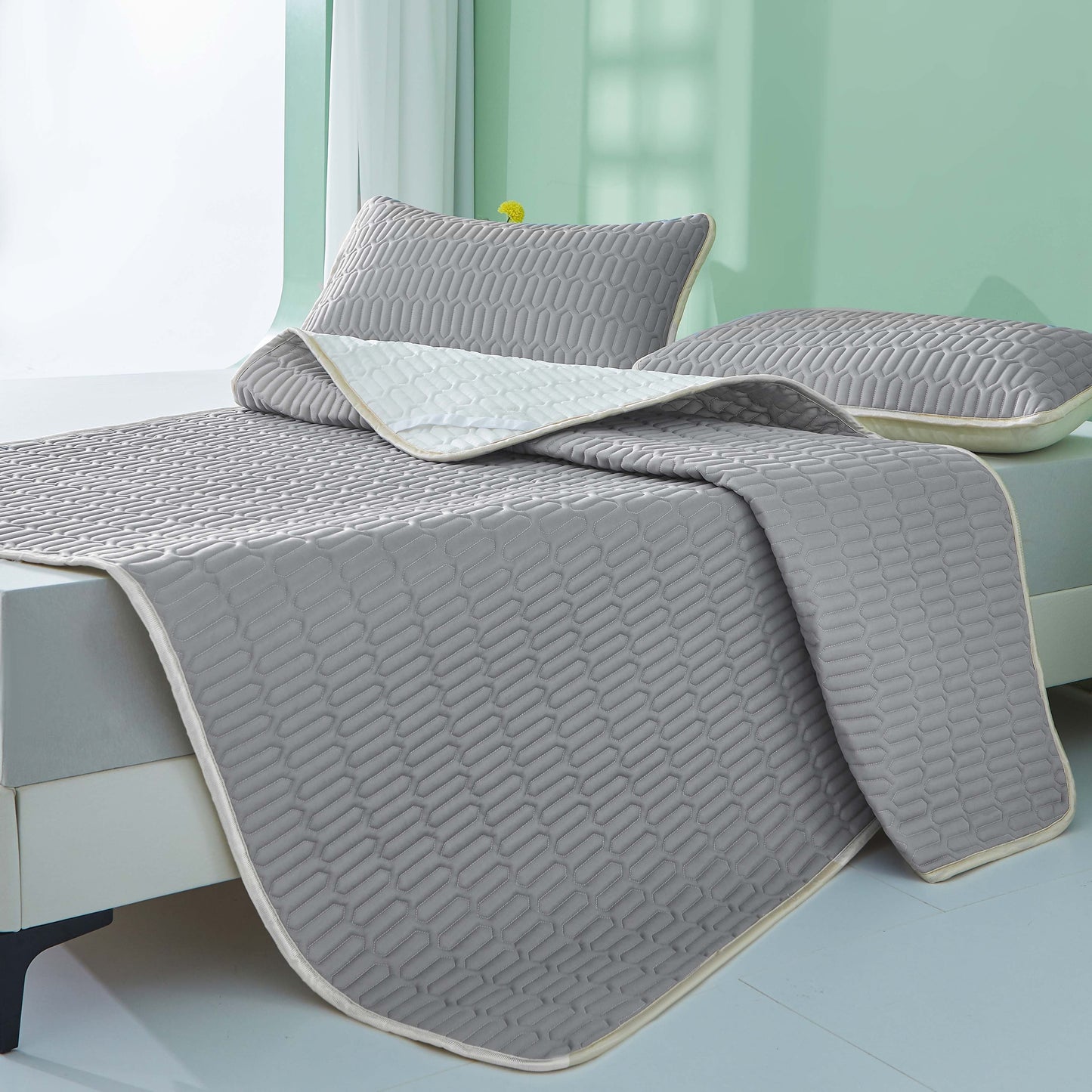 Skorter | Cool Latex Mat - 2/3 pieces summer cool latex mat set for bedroom or dorm room, Breathable and Foldable