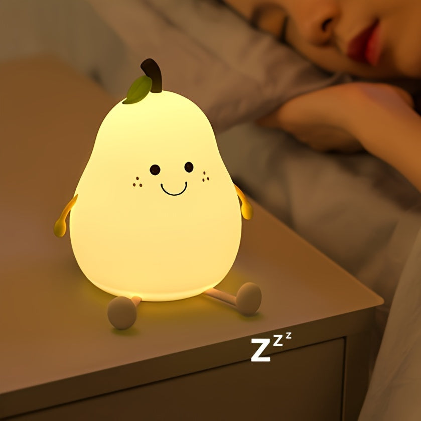 Skorter | PearGlow - USB Rechargeable Pear-Shaped LED Desk Lamp with Dimmable Features