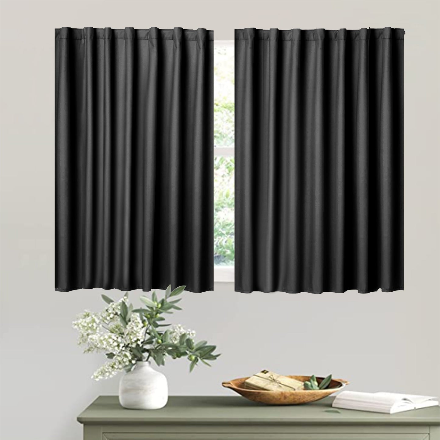 Skorter | Blackout Curtains - 2 Pieces Blackout Curtain Panels for Bedroom and Living Room