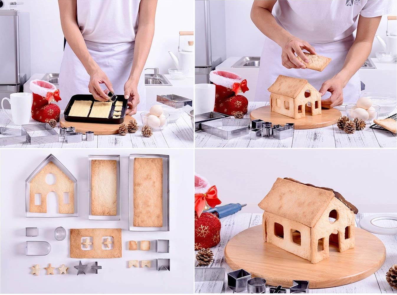 Skorter | Christmas Stainless Steel 3D Cookie Mold (18pcs)