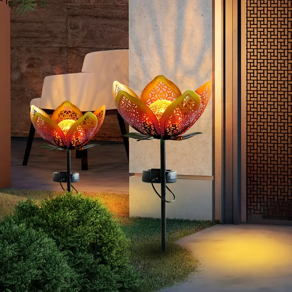 Skorter | Solar Garden Light Lotus Flower – Decorative LED Outdoor Lighting for Garden and Yard