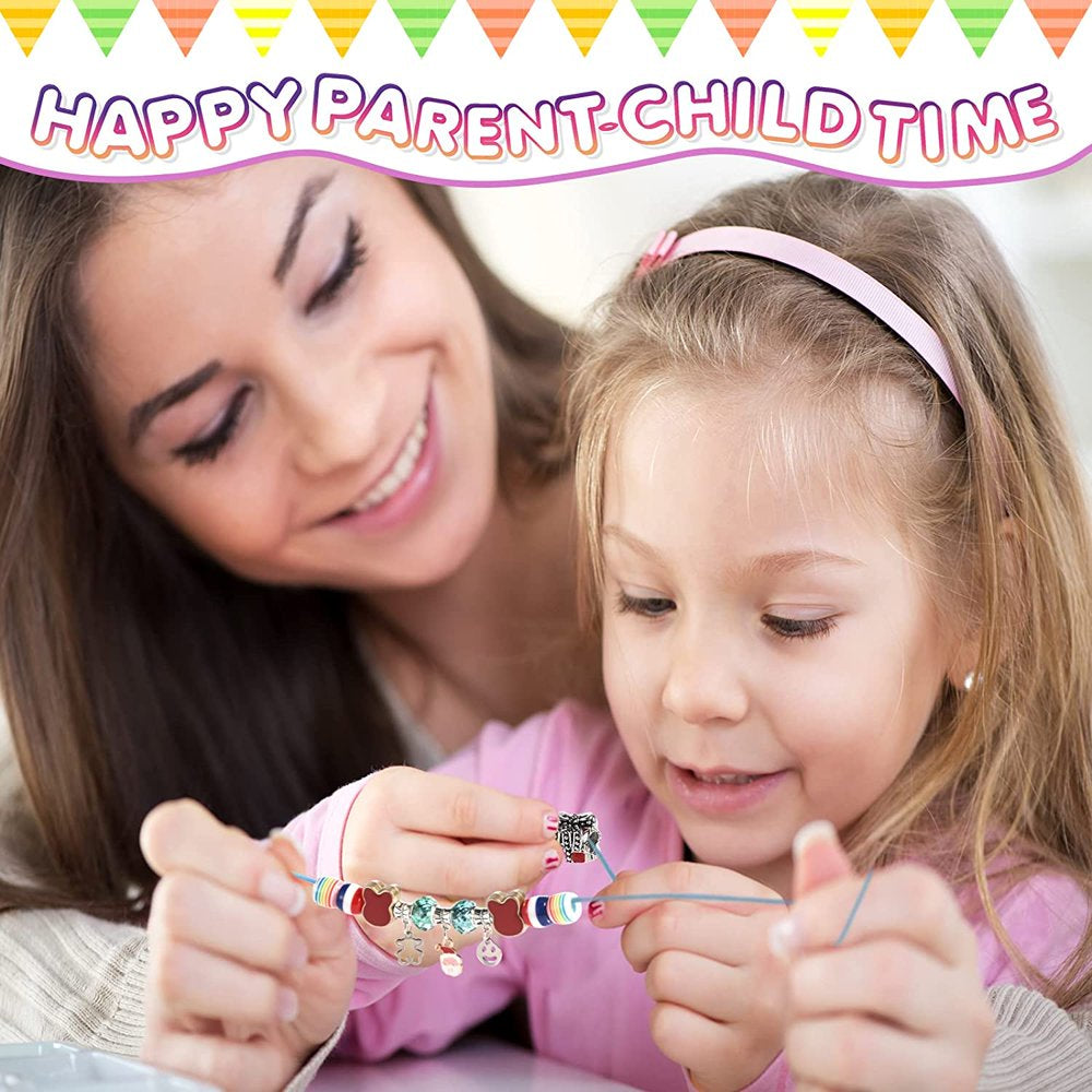 Skørter | Charm Bracelet Making Kit, Gifts for 6 7 8 9 year old girls, Girl toys aged 6-12, 6 7 8 9 year old girl birthday gifts, Arts and crafts for children aged 6-8, Jewelry making set