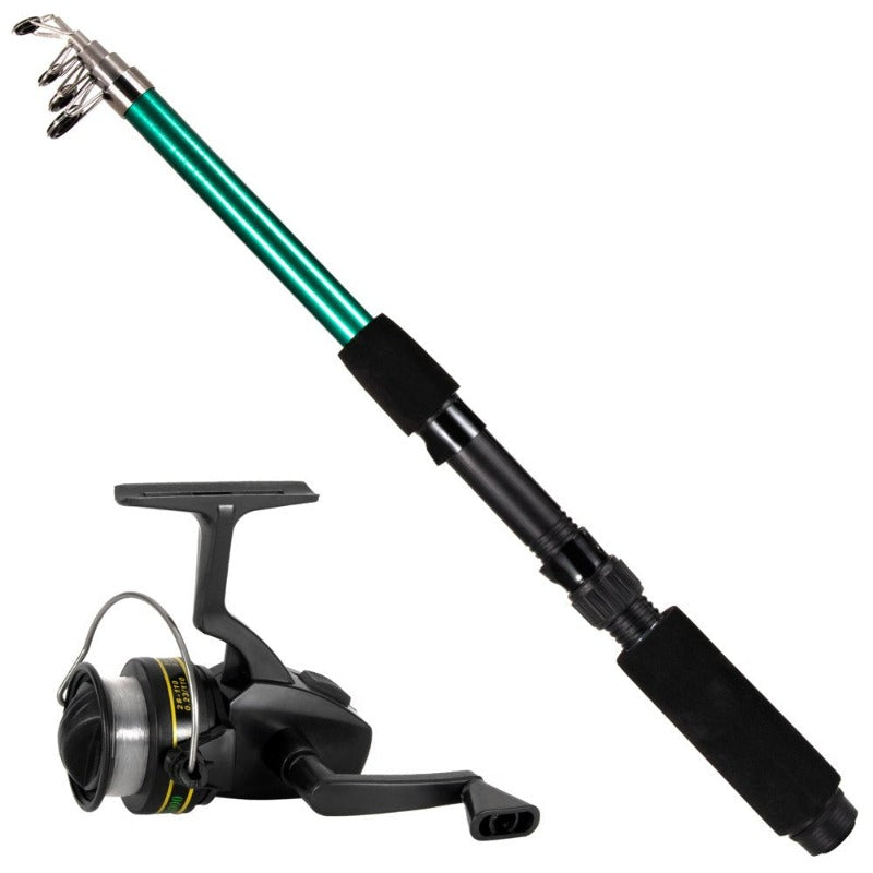 Skorter | 127Pcs Fishing Equipment Set Telescopic Fishing Rod with Wheel Floats Hooks Accessories
