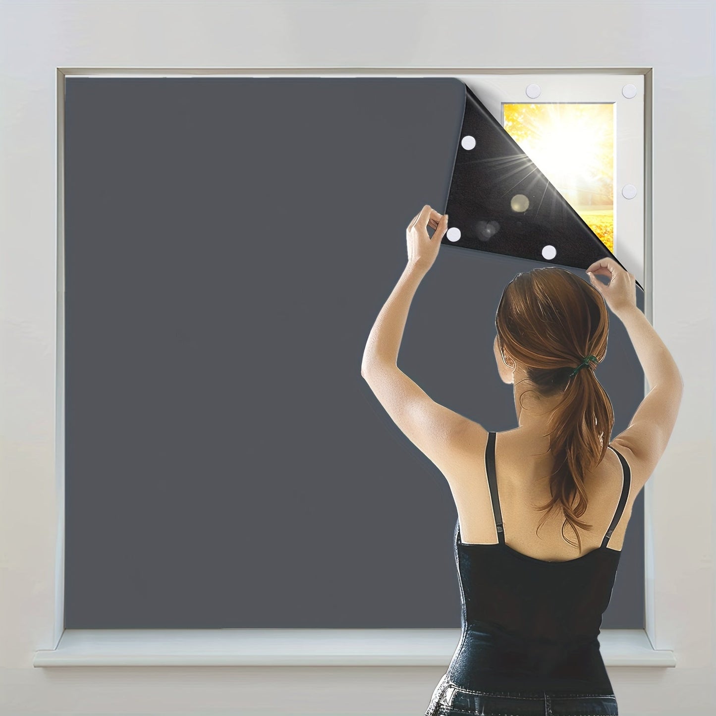 Skorter | 1 Piece Darkening Curtains - Portable Darkening Blinds, Window Decoration for Living Room and Bedroom