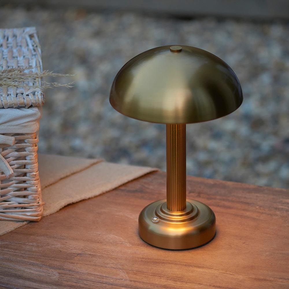 Skorter | Bailee Gold Rechargeable Table Lamp