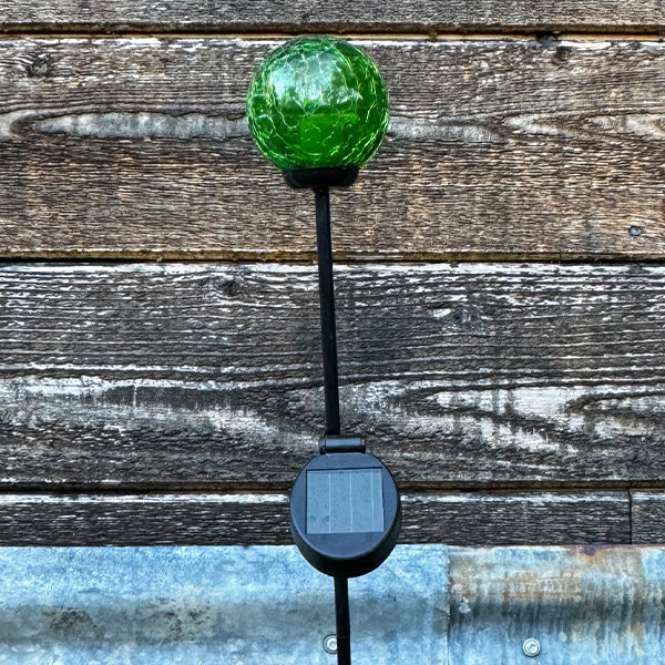 Skorter | Multicolored solar LED crackle ball garden stakes, set of 4