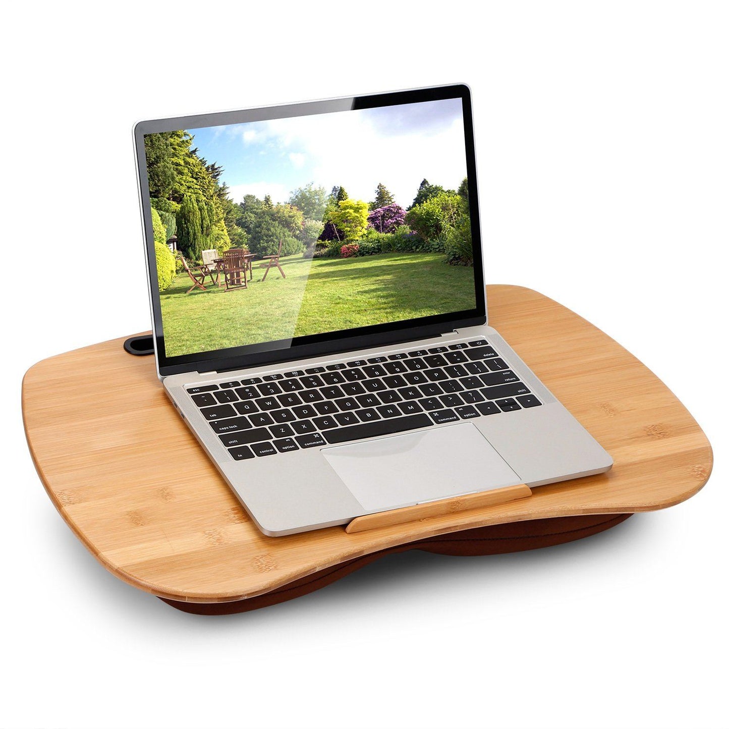 Skorter | Bamboo Laptop Lap Desk with Cushion Holder Table