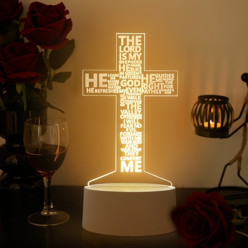 Skorter | CrossLight - 3D LED Night Light Acrylic USB-powered